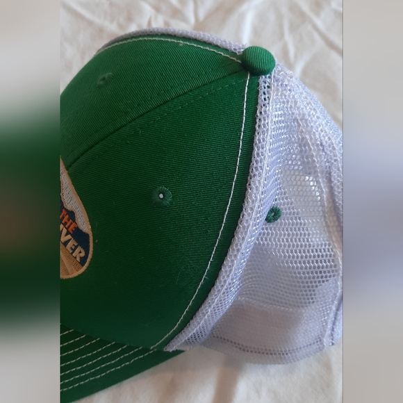 Trucker Cap Hat, 'Friends of the Teton River', Adjustable, Green and White - Picture 2 of 5